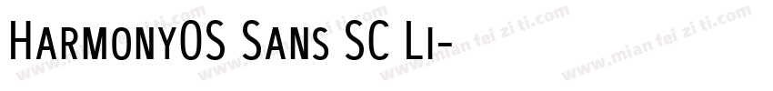 Harmony0S Sans SC Li字体转换